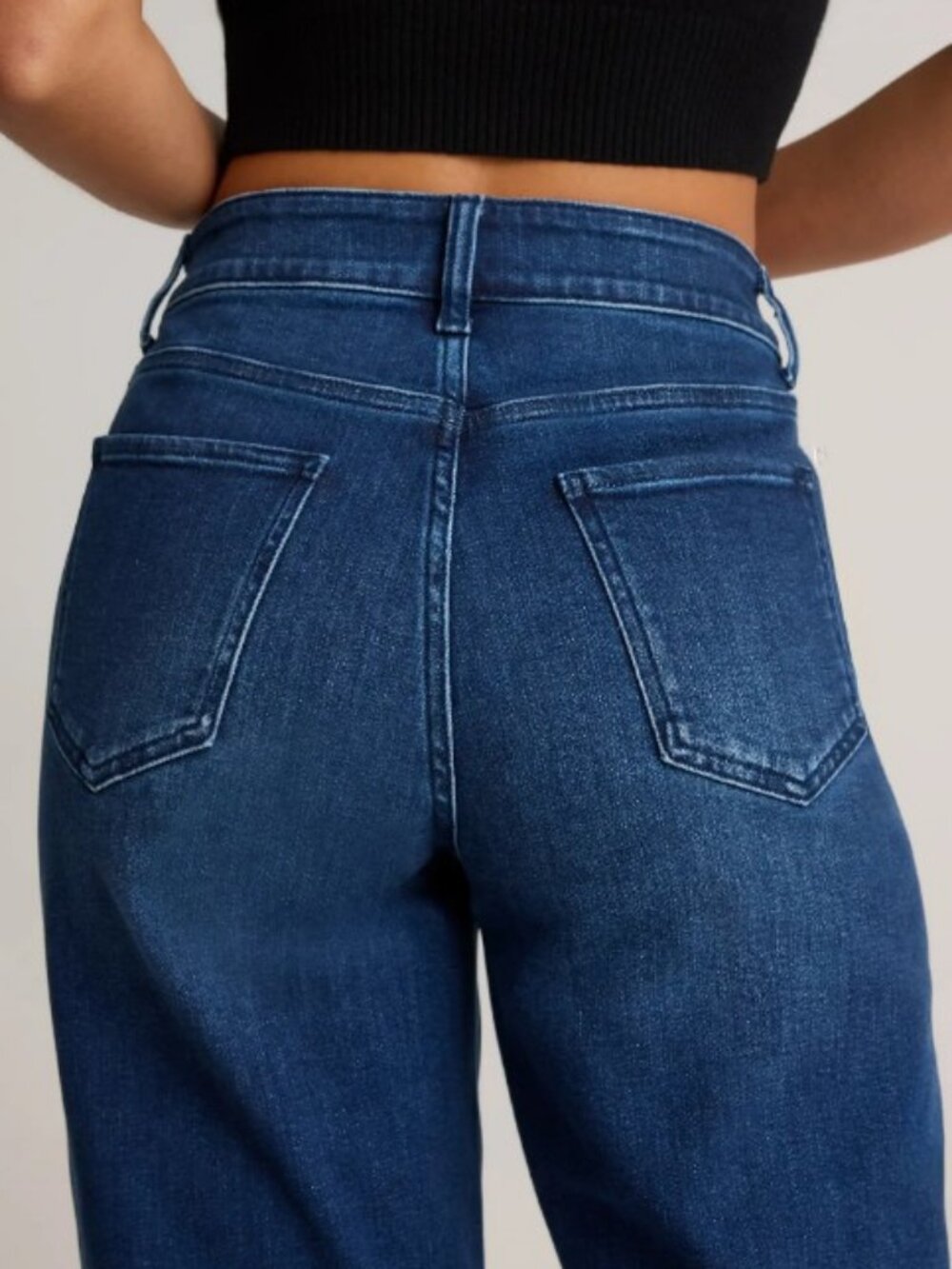 NWOT Quince Bella Stretch Patch Pocket Wide Leg Jeans - Picture 3 of 7